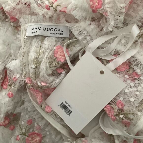 Mac Duggal 8031 Embroidered Flare Sleeve Embroidered Mini Dress - Picture 14 of 14